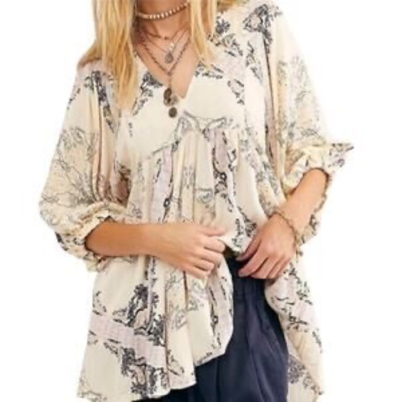 Free People Girl Talk Printed Tunic Top XSmall XS Ivory
Excellent condition. - Picture 4 of 12
